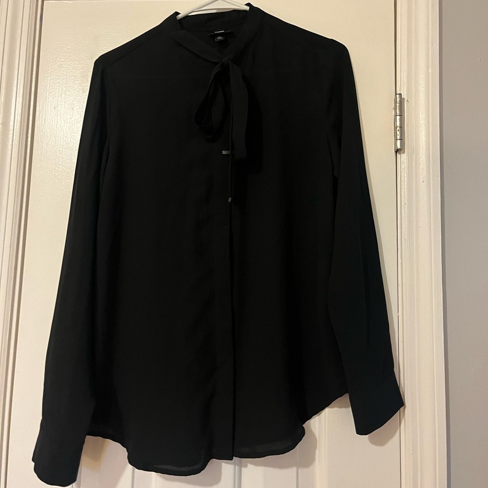Black button-down blouse